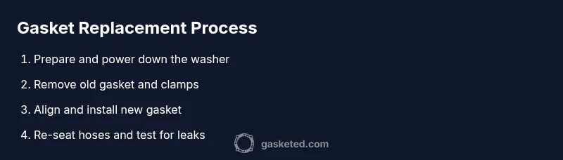 Process diagram for LG front-load gasket replacement
