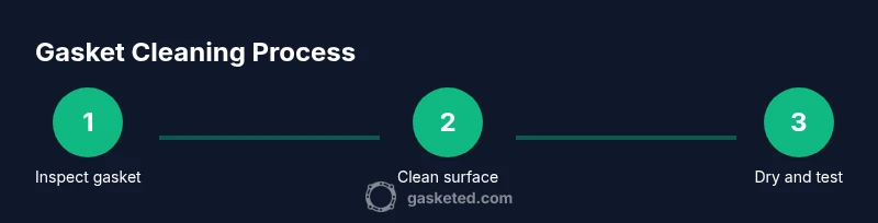 Infographic showing gasket cleaning steps