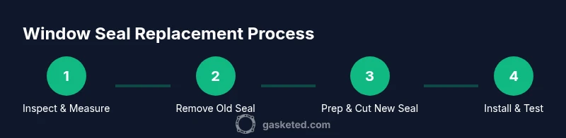 Process diagram for replacing window seals