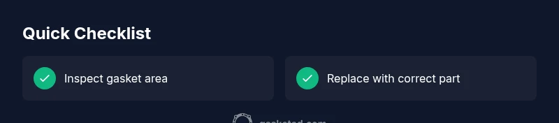 Checklist for diagnosing gasket leaks and preventing future failures
