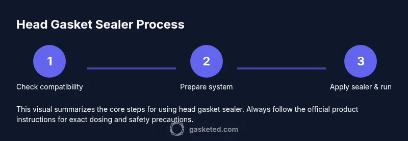 Process diagram for using head gasket sealer