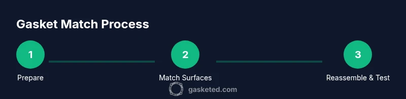 Tailwind infographic showing 3-step process for gasket matching intake manifold