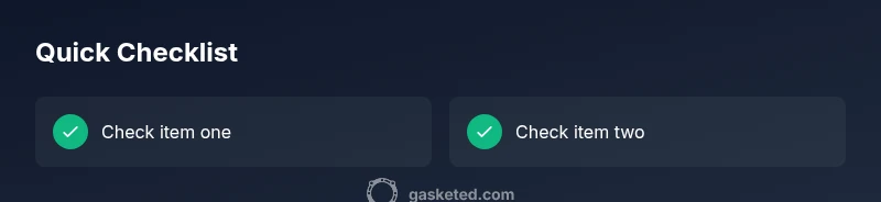 Checklist for identifying bad gasket symptoms
