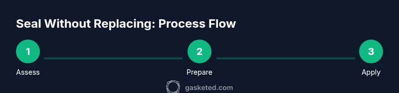 Infographic showing steps to seal a head gasket without replacement
