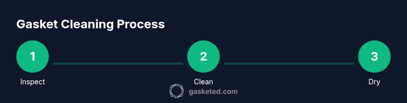 Infographic showing gasket cleaning steps