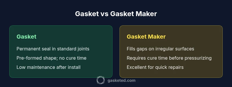 Comparison of gasket vs gasket maker
