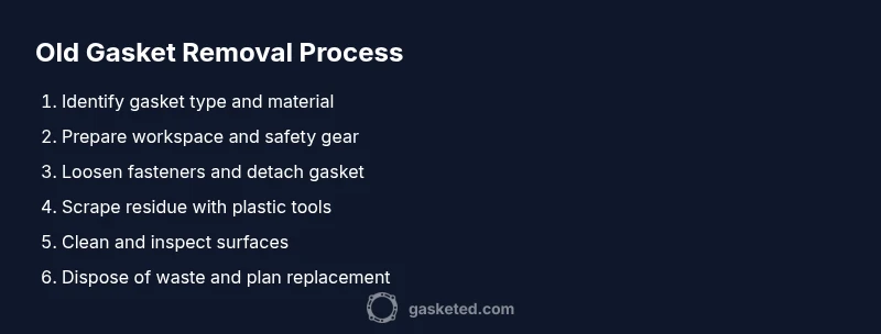 Process flow diagram for removing an old gasket
