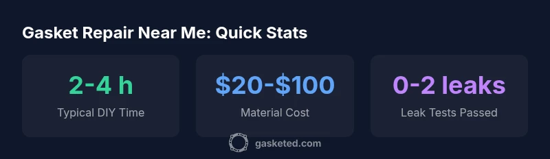 Stats infographic for gasket repair near me