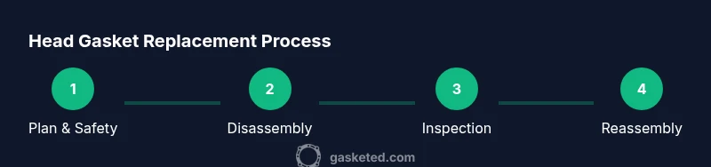 Illustration of head gasket replacement steps