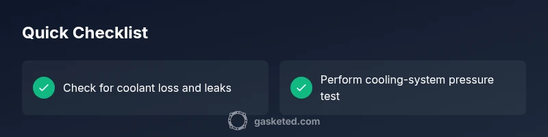 Checklist for diagnosing a blown head gasket
