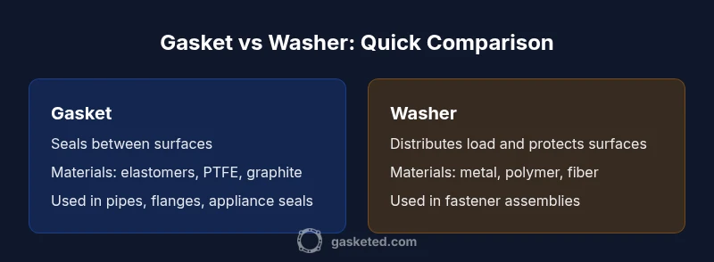 Infographic comparing gasket vs washer