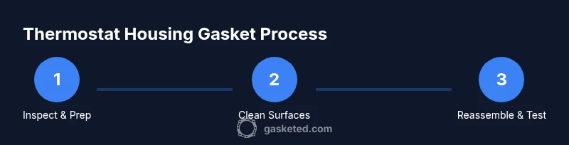 Process diagram for thermostat housing gasket sealing