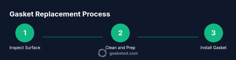 Process diagram for gasket replacement steps