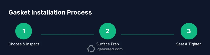 Gasket installation process infographic