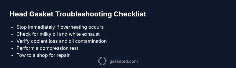 Checklist for diagnosing a blown head gasket