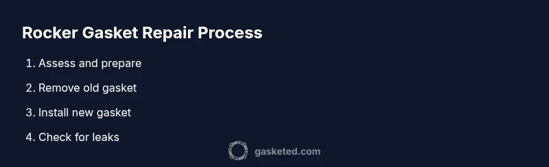 Process diagram for rocker cover gasket repair