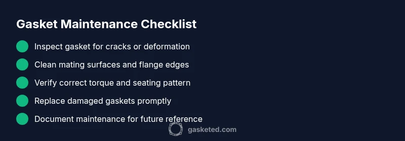Checklist for gasket maintenance